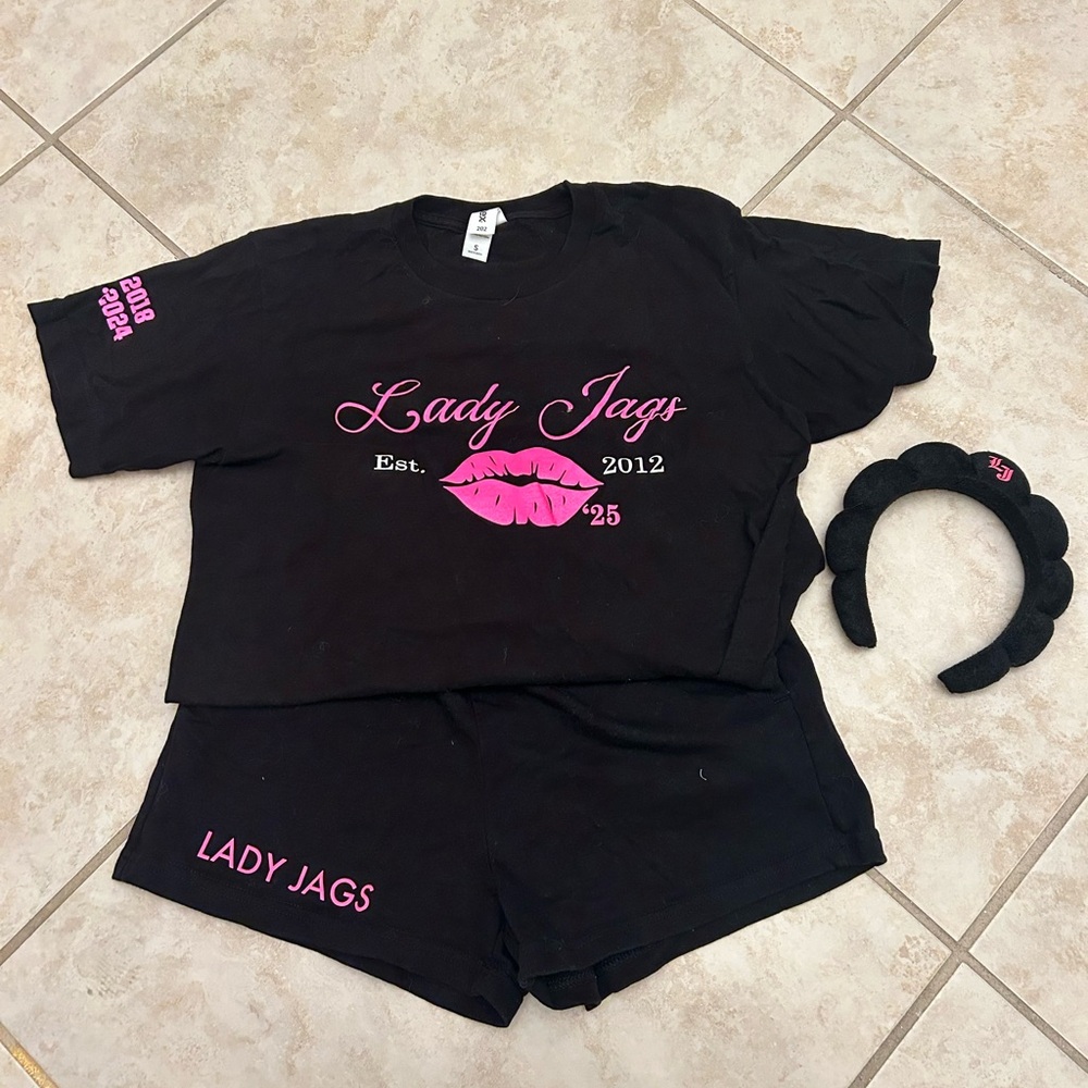 TG Lady Jags T-Shirt and Shorts Set with Headband